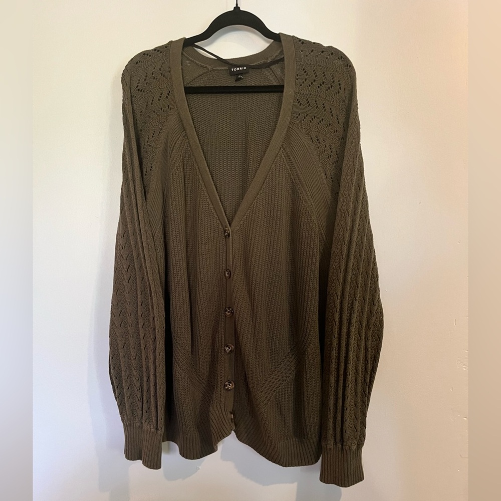Torrid Olive Knit Sweater